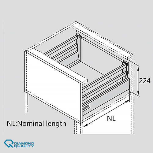 Double wall Drawer System Dragon box mm01-360