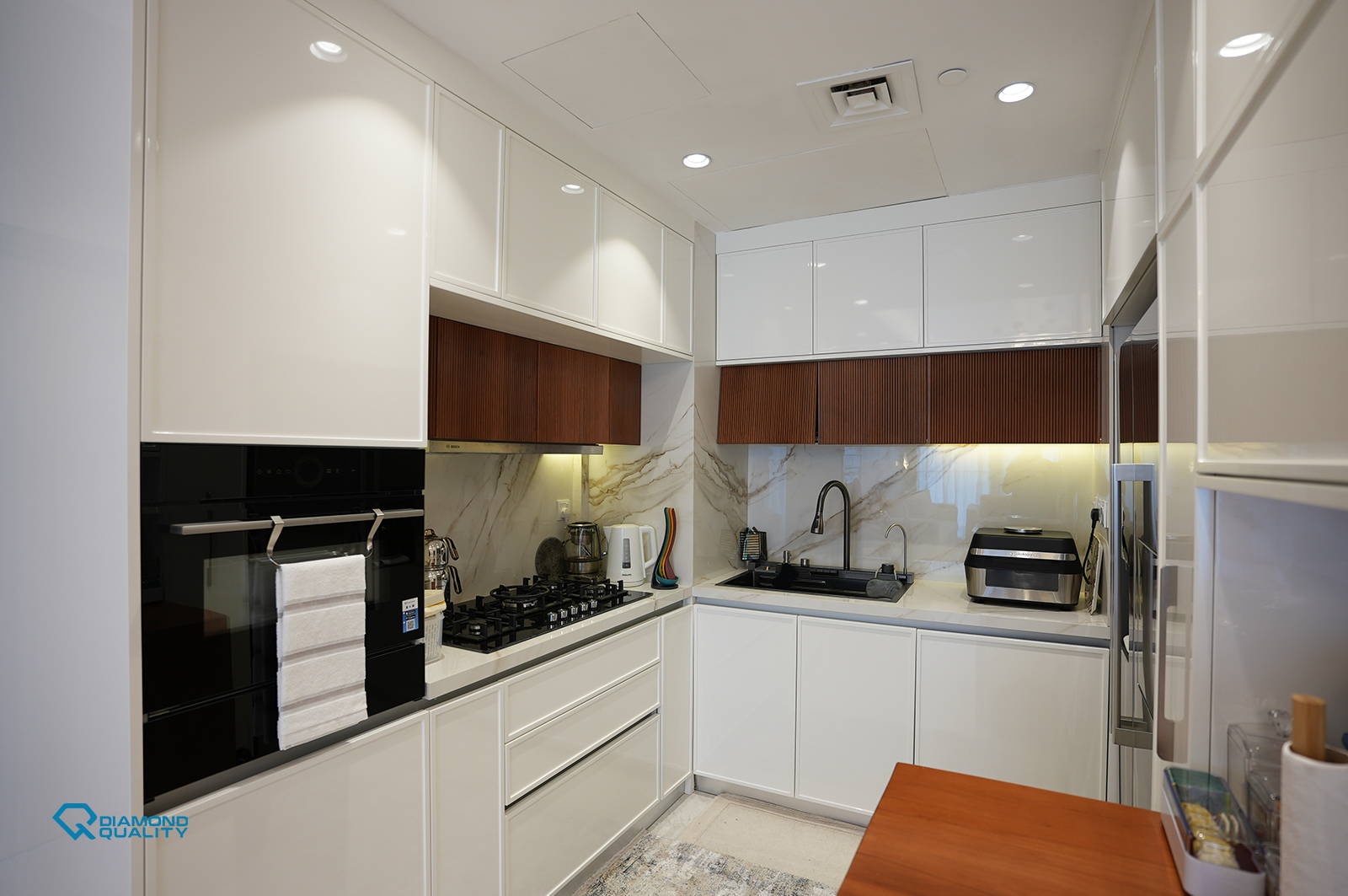 boho apartment renovation in Dubai natural texture finish