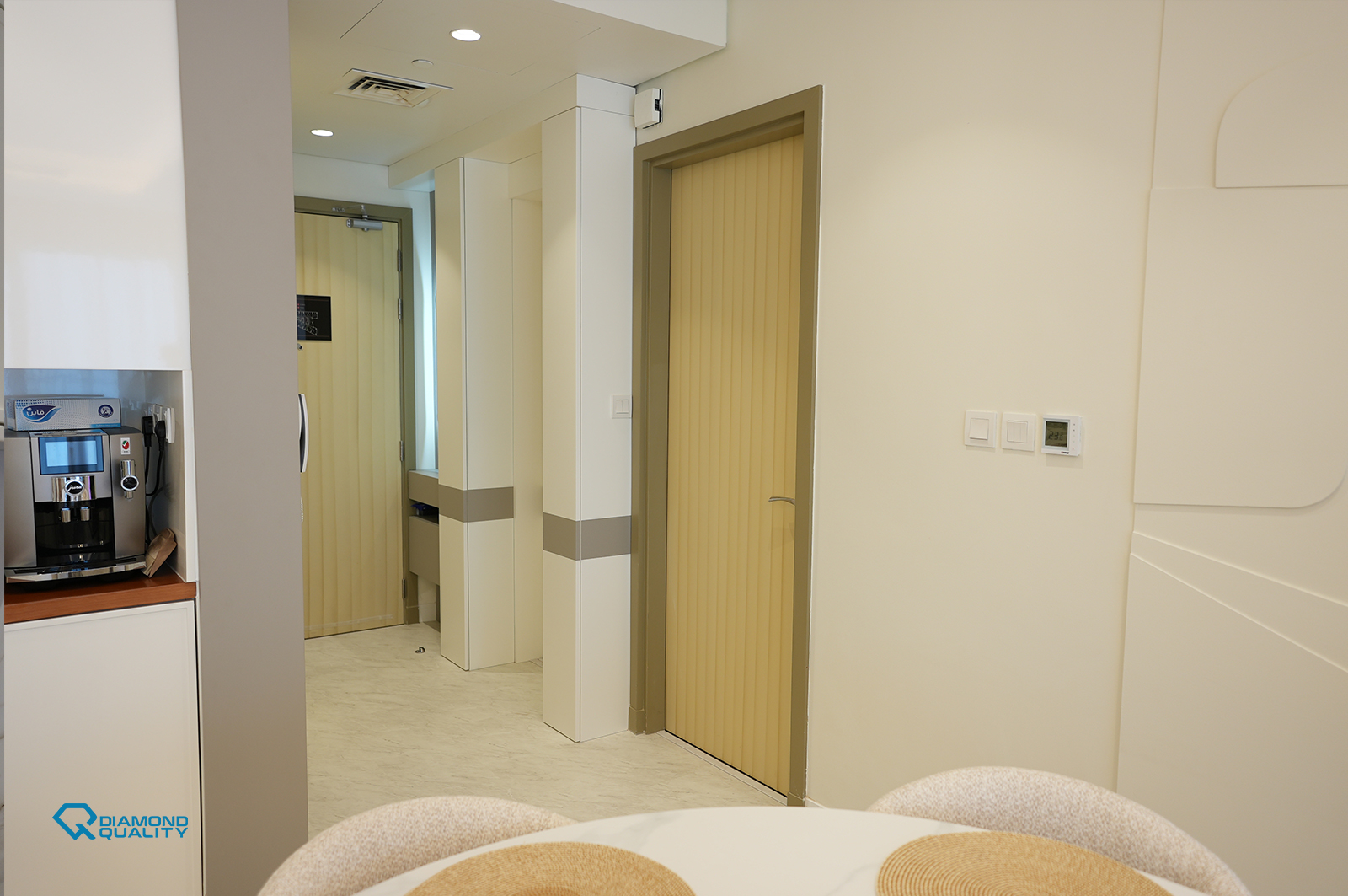 boho apartment renovation in Dubai entrance door redesign