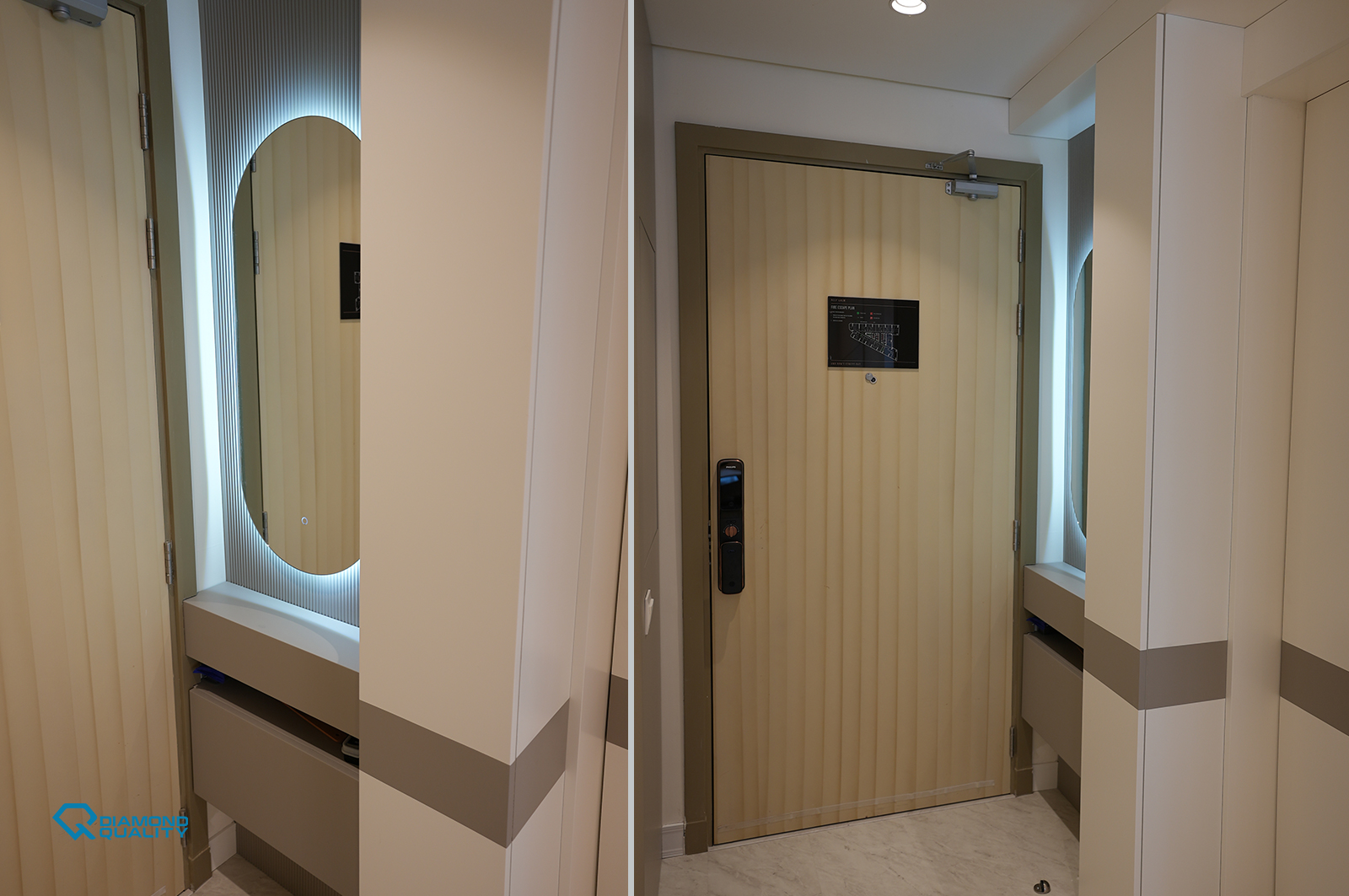 boho apartment renovation in Dubai mirror wall accent