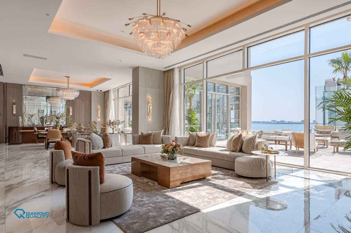 Luxury villa living room Palm Jumeirah Dubai