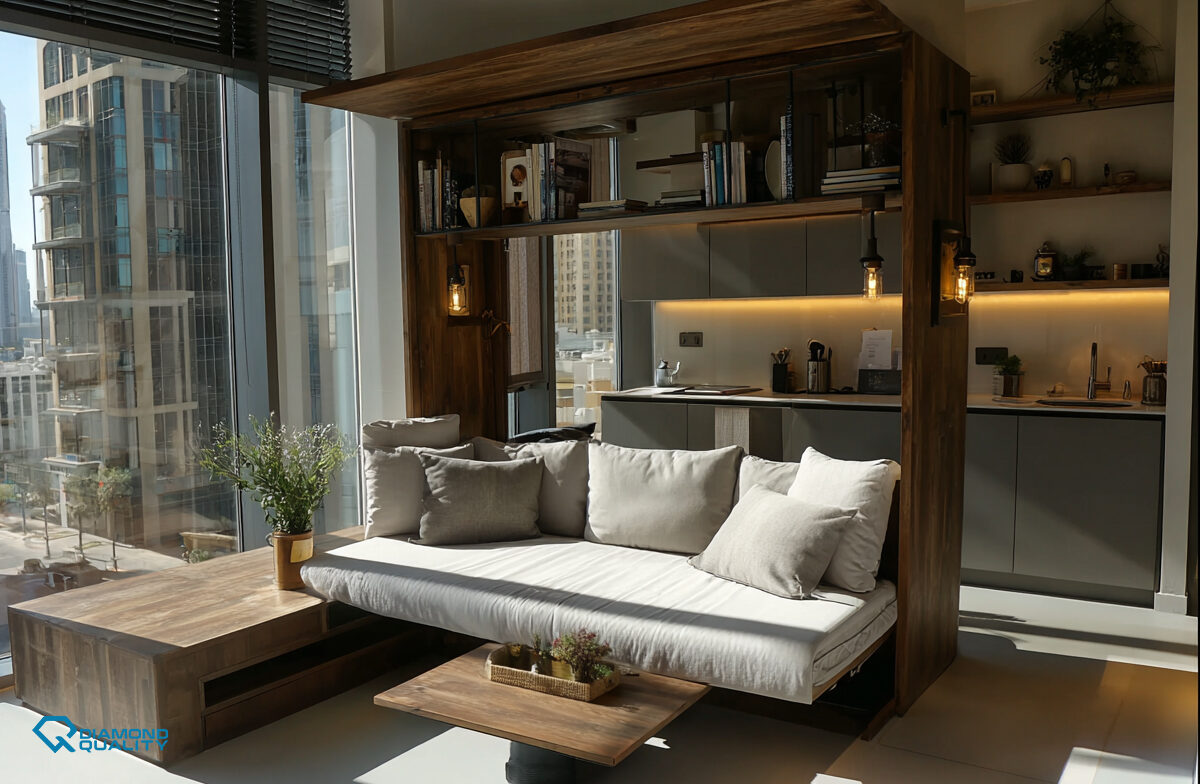 luxury small space design Dubai apartments with natural light