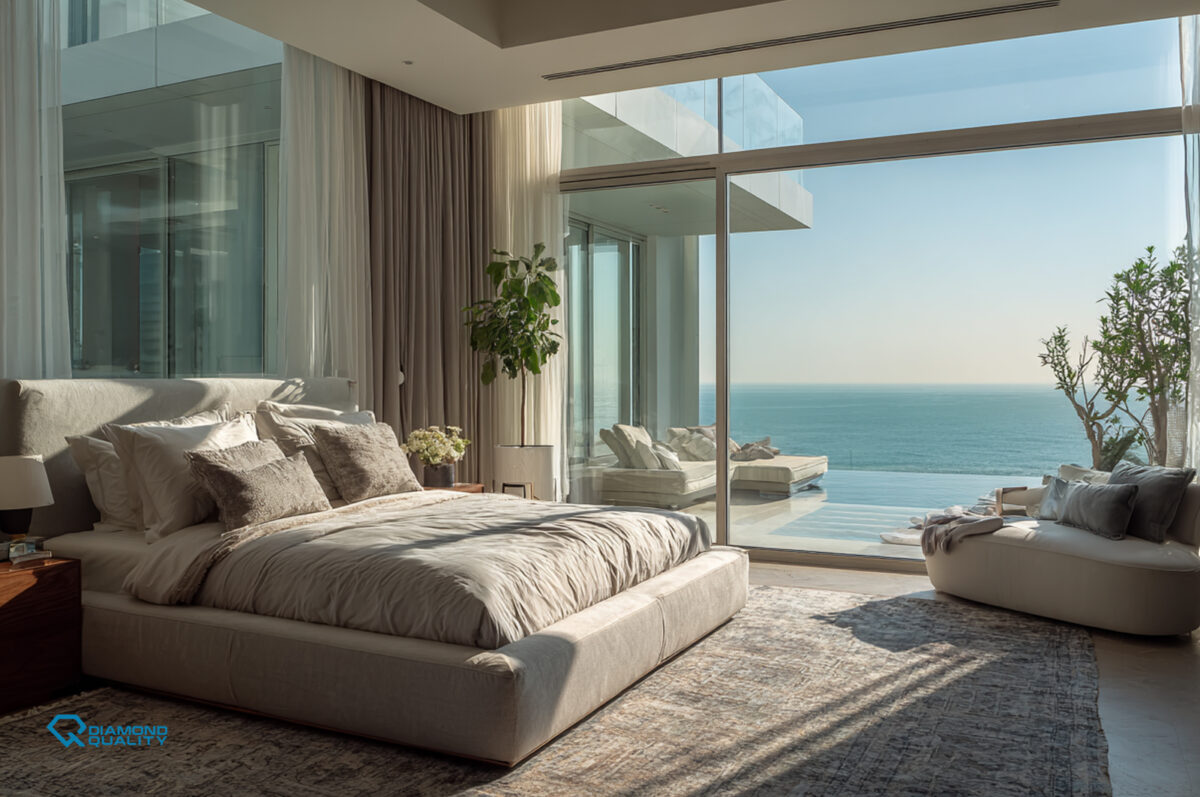 Villa bedroom interior design Palm Jumeirah