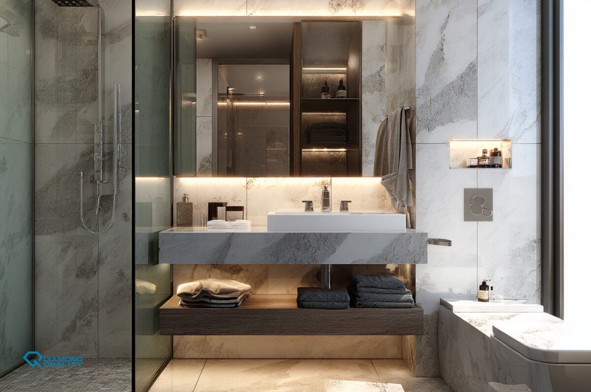 Small apartment bedroom interior Dubai