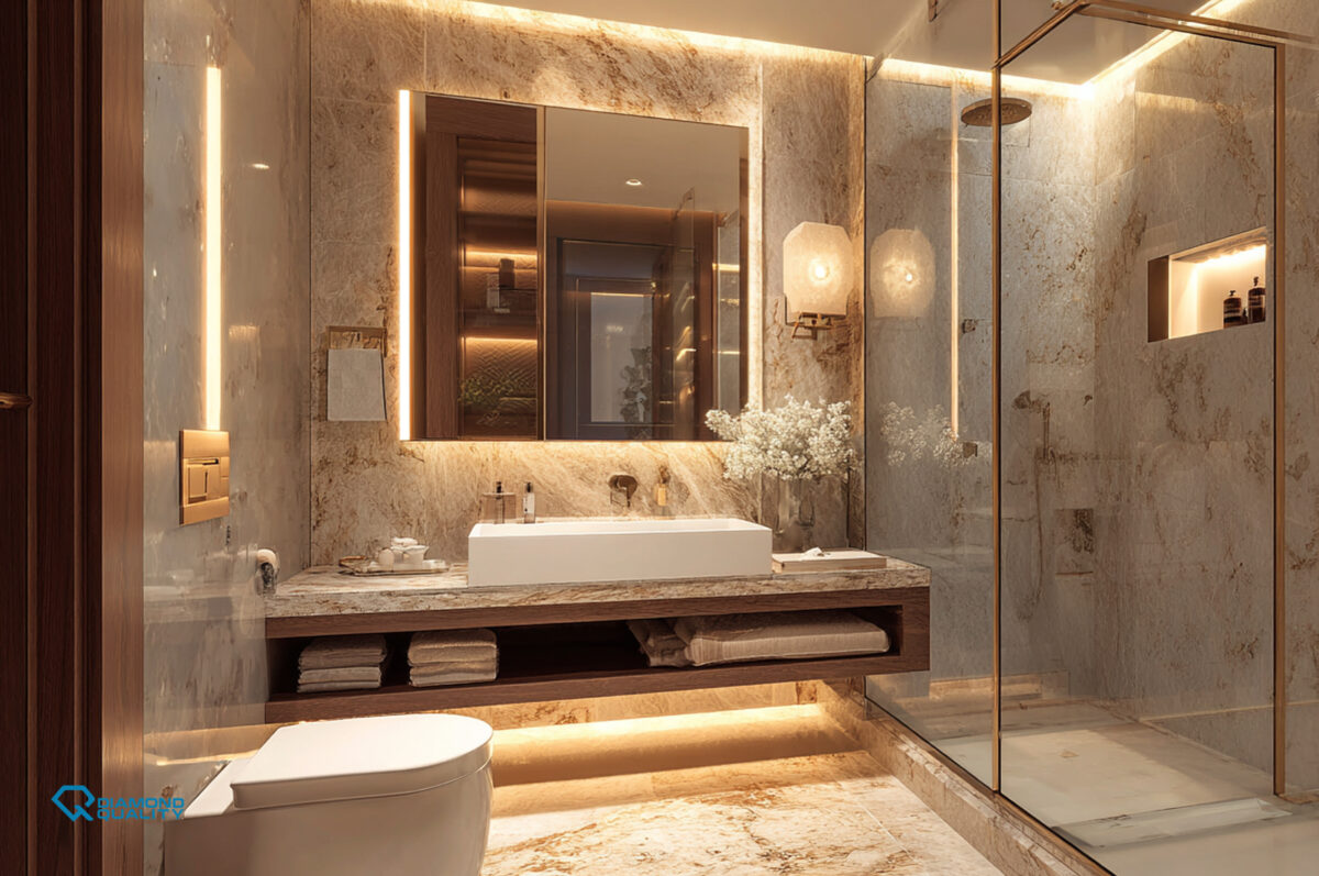 Small apartment bedroom interior Dubai