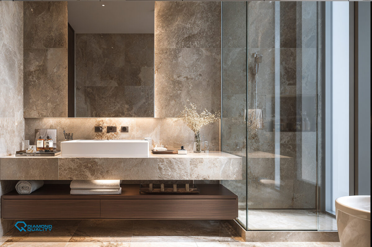 Small apartment bathroom design Dubai